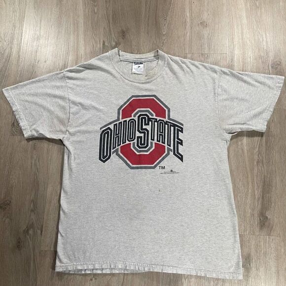 Vintage Jerzees Ohio State Buckeyes T-Shirt NCAA College Men’s Size XL Gray‎ - Picture 4 of 9